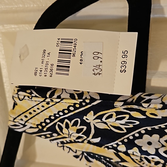 Lane Bryant NWT Navy and Yellow tank/workout top Size 18/20 - Picture 6 of 8